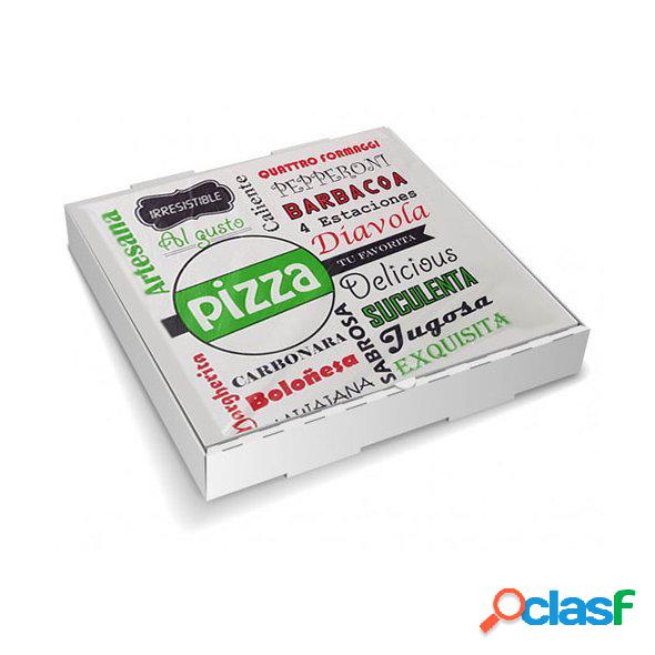 Caja de pizza kraft chef 30x30x4 cm. pack 100 uds