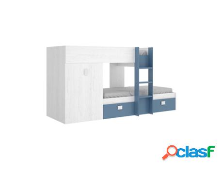 Cama Alta DEKIT (271 x 111 x 150 cm - Melamina - Multicolor)