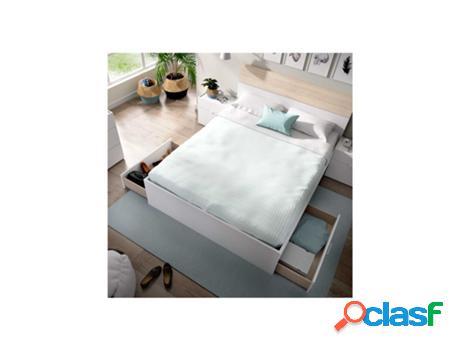 Cama DEKIT (197 x 156 x 41 cm - Melamina - Multicolor)