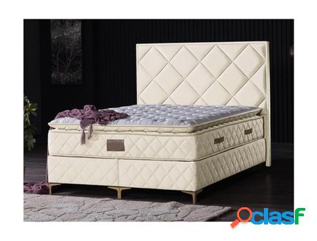 Cama PALACIO (Tela - Beige - 160x200 cm)