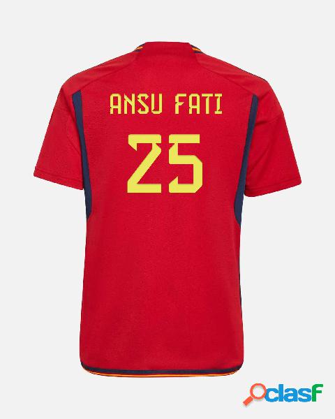 Camiseta 1ª España para el Mundial Qatar 2022 de Ansu Fati