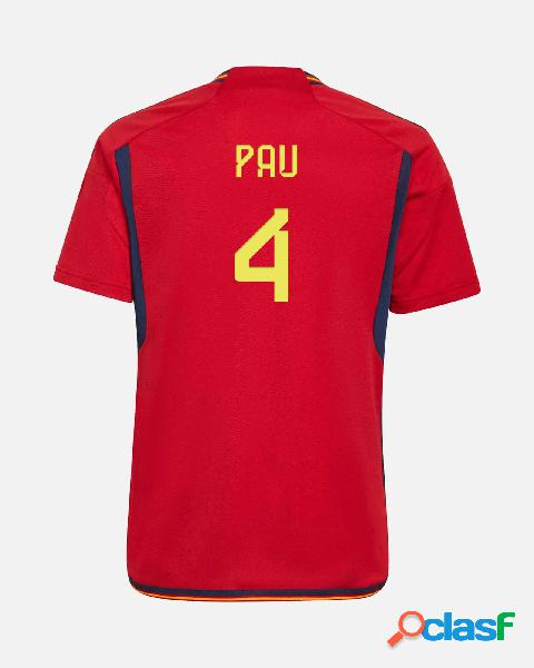 Camiseta 1ª España para el Mundial Qatar 2022 de Pau