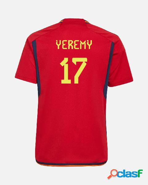 Camiseta 1ª España para el Mundial Qatar 2022 de Yeremy