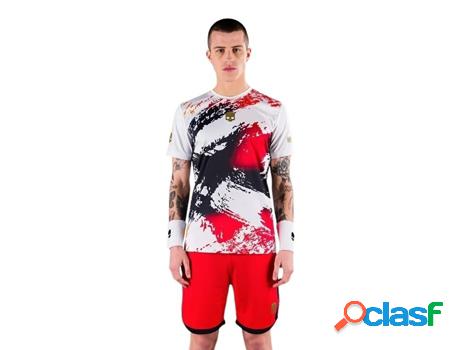 Camiseta HYDROGEN Brush Tech Blanco, Azul, Rojo (Hombre -
