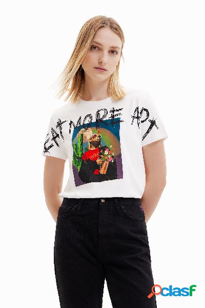 Camiseta arty "Eat More Art" - WHITE - XL