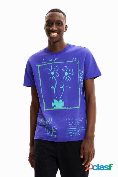 Camiseta manga corta love - BLUE - S