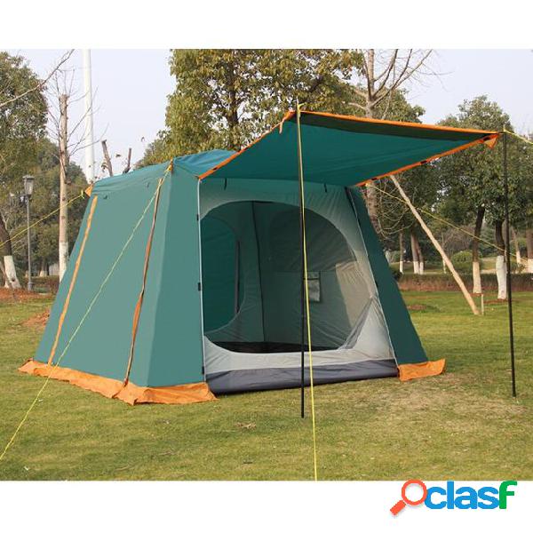 Camping tent outdoor 5-8 person set, double field camping
