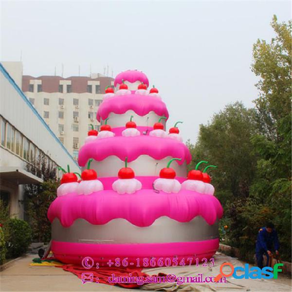 Can customized 2018 giant inflatable cake advertising ball