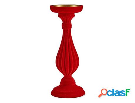 Candelabro KRIST+ de Navidad (Rojo - Madera - 11 x 11 x 27,8
