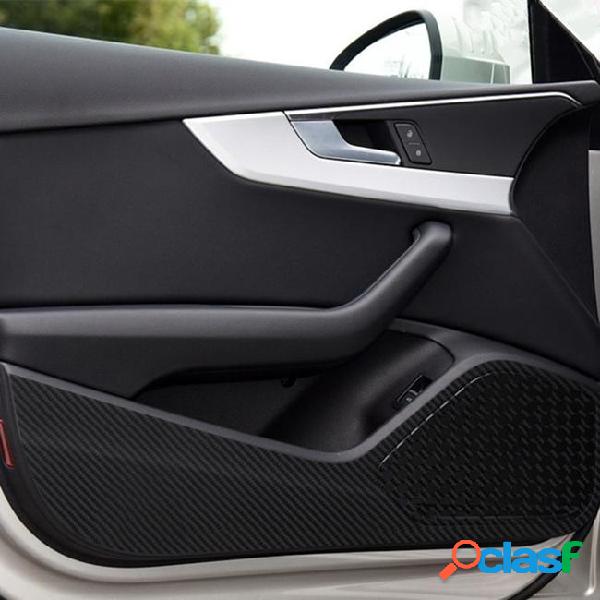 Car door anti kick pad protection decals carbon fiber