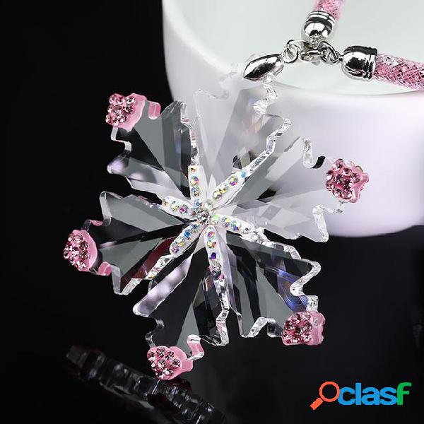Car pendant ornaments hanging crystal diamond snowflake