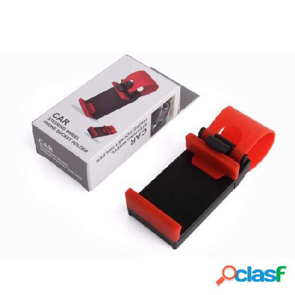 Car steering wheel mount holder rubber band for smartphone