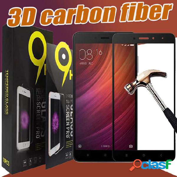 Carbon fiber 3d curved tempered glass screen protector full