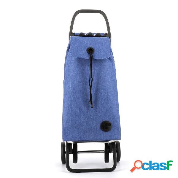 Carro compra plegable rolser i-max tweed 4 ruedas azul