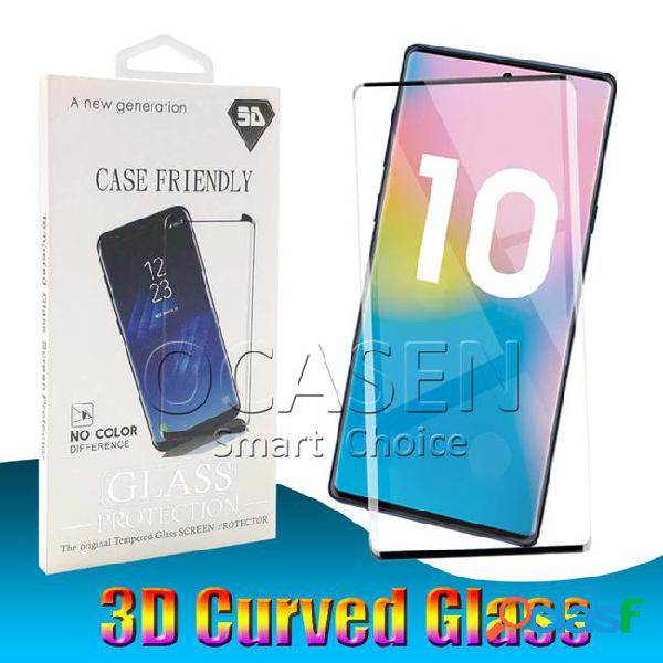 Case friendly 3d curved tempered glass for samsung s8 s9 10