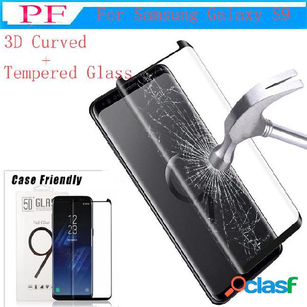 Case friendly tempered glass 3d curved for galaxy s9 plus