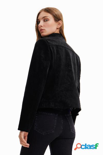 Chaqueta efecto ante - BLACK - XS