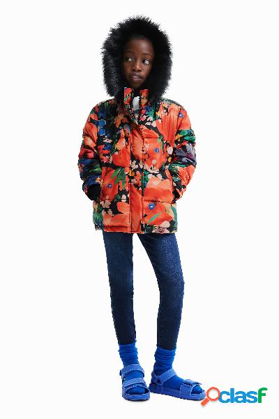 Chaqueta padded floral - MATERIAL FINISHES - 3/4