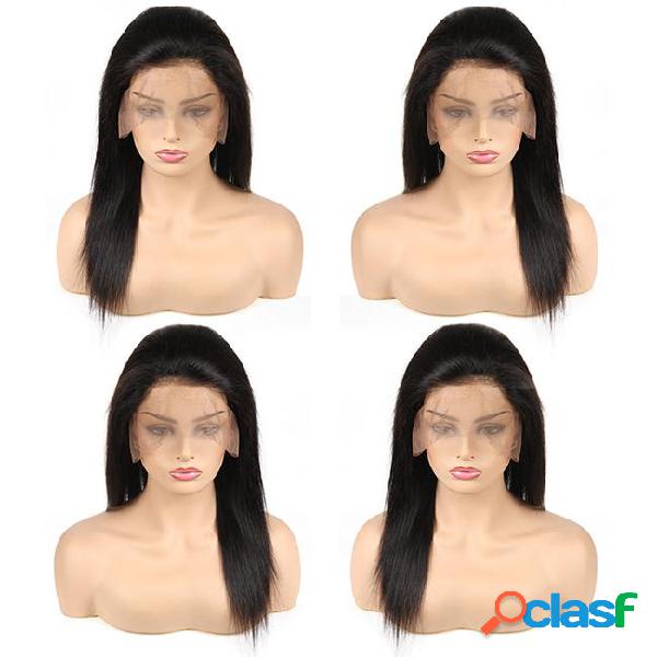 Cheap brazilian lace front wigs straight virgin human hair