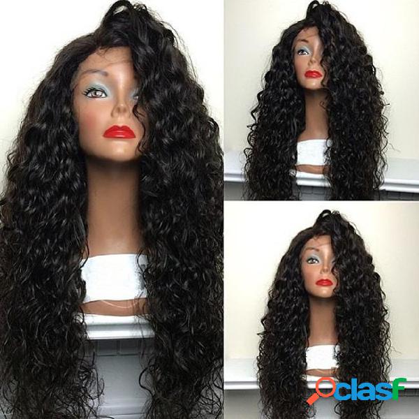 Cheap top sale 200% density natural black color wigs water