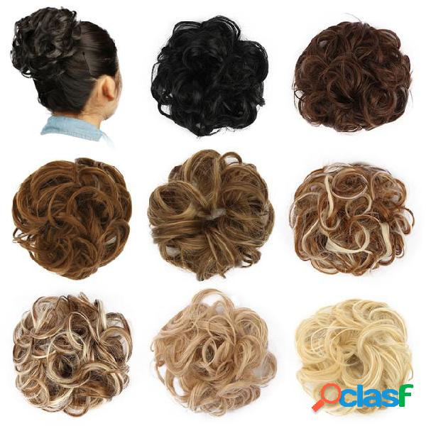 Chignon hair bun hairpiece curly hair scrunchie extensions