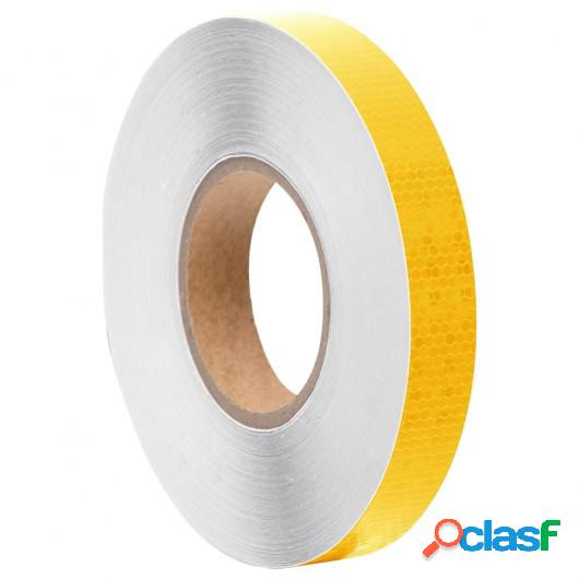 Cinta adhesiva reflectante PVC amarillo 2,5 cm x 50 m