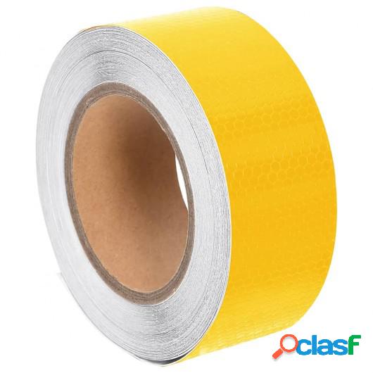 Cinta adhesiva reflectante PVC amarillo 5 cm x 20 m