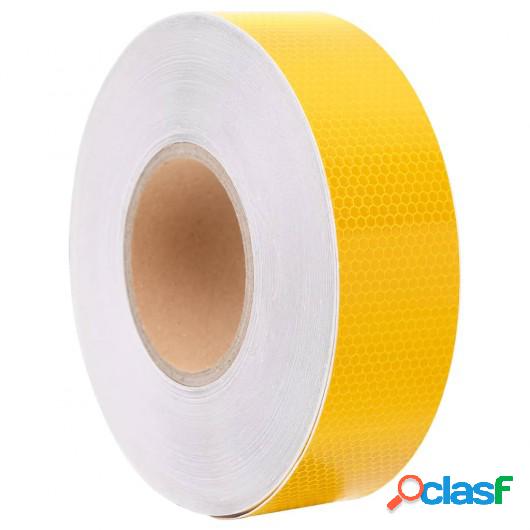 Cinta adhesiva reflectante PVC amarillo 5 cm x 50 m