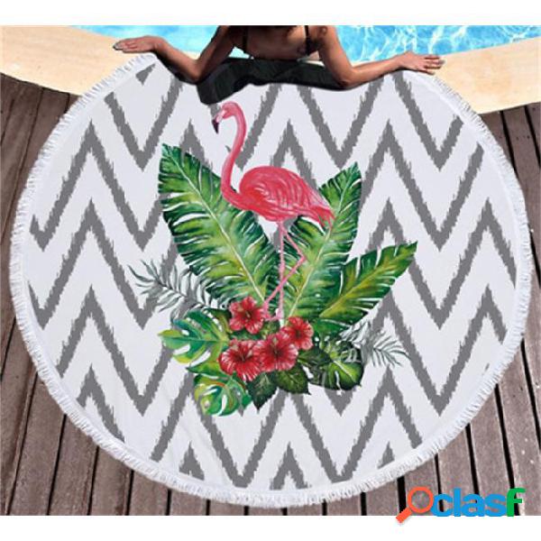 Circular printing mats tassel beach towel tablecloth picnic