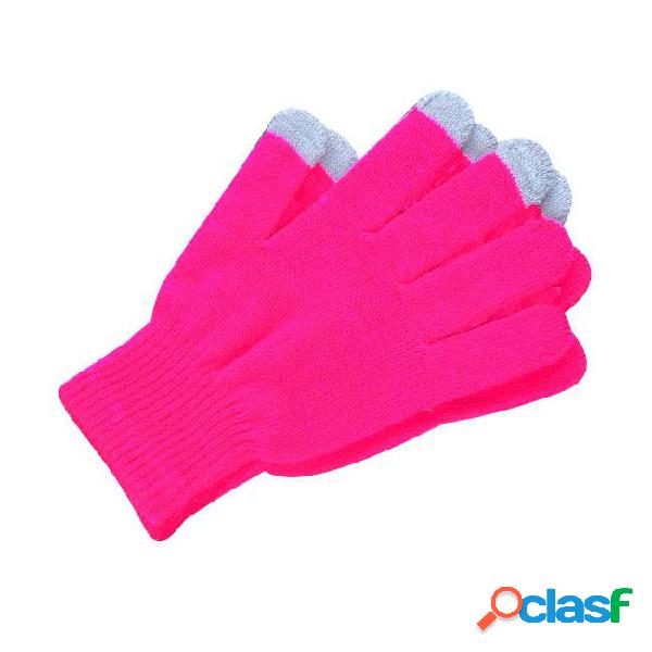 Classic winter knit cell phone iphone touch screen gloves