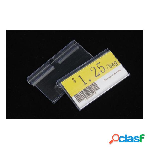 Clear sign holder 8cm for t-end hook scanning capabilities