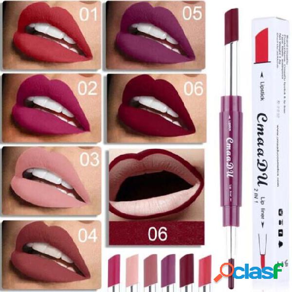 Cmaadu multi-function lip line pen double-end lipstick