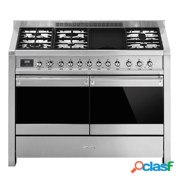 Cocina Gas y Eléctrica SMEG A4-81 120cm Inox 6f