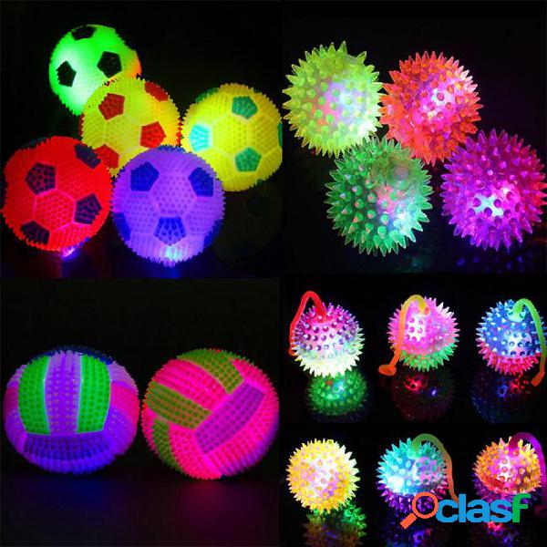 Colorful light-up bouncing ball flashing football volleyball