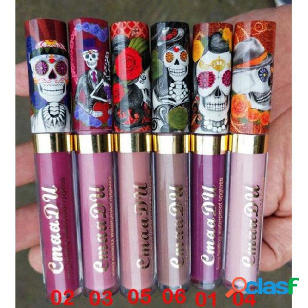 Colorful lip! 6 colors cmaadu lipstick skull design matte