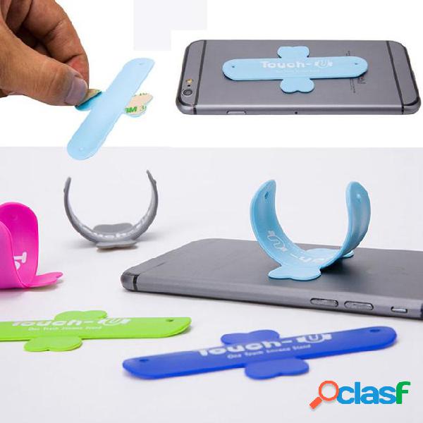 Colorful mini touch u one touch silicone stand finger rings