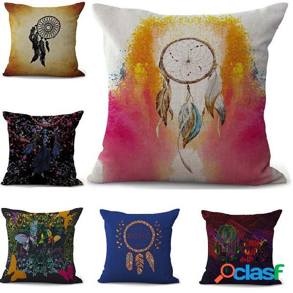 Colorful paiting dream catch pillow case cushion cover linen