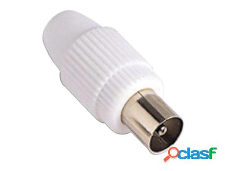Conector tv macho recto 9,5 mm.