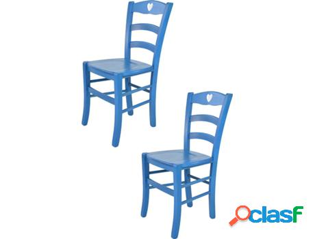 Conjunto de 2 Sillas T M C S Cuore 251ABLU (Azul - 88x43x46