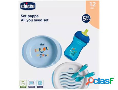 Conjunto de Comedor CHICCO All You Need Set Blue (12 m)