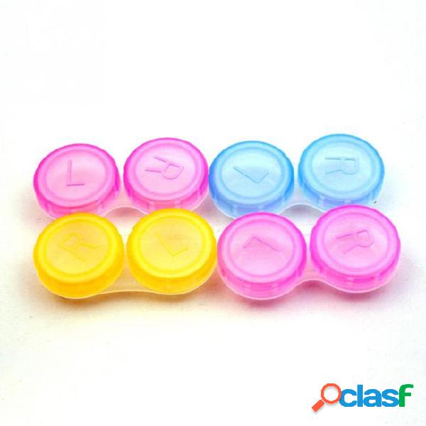Contact lens box holder portable small lovely candy color