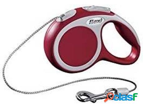 Correa para Perros FLEXI Reflector (Rojo - 3m - Hasta: 8 Kg