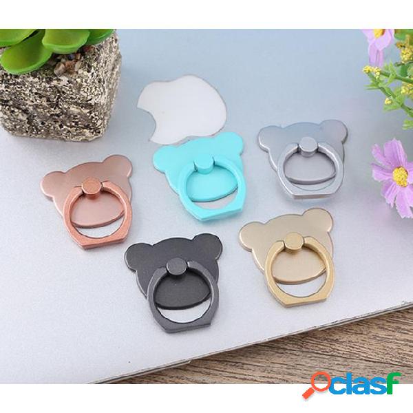 Creative cartoon bear mobbile phone ring buckle finger ring