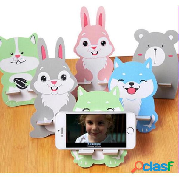 Creative gift gift phone holder cute cartoon wooden rabbit