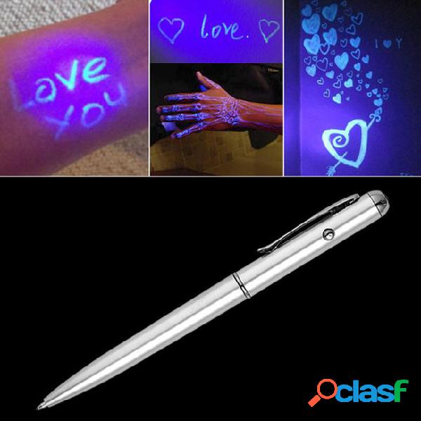 Creative magic led uv light ballpoint pen with invisible ink