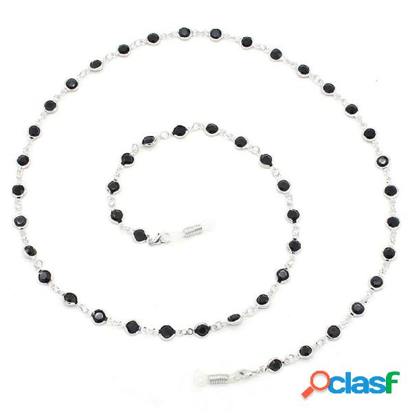 Crystal beads black link chain eyeglasses chains sports