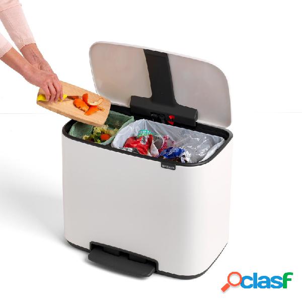 Cubo brabantia bo pedal blanco 11+23 l