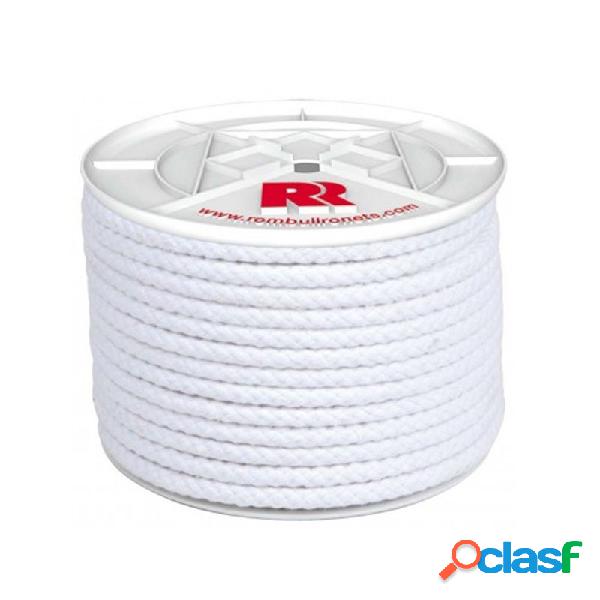 Cuerda de algodon rombull trenzado blanco 6mm 100m