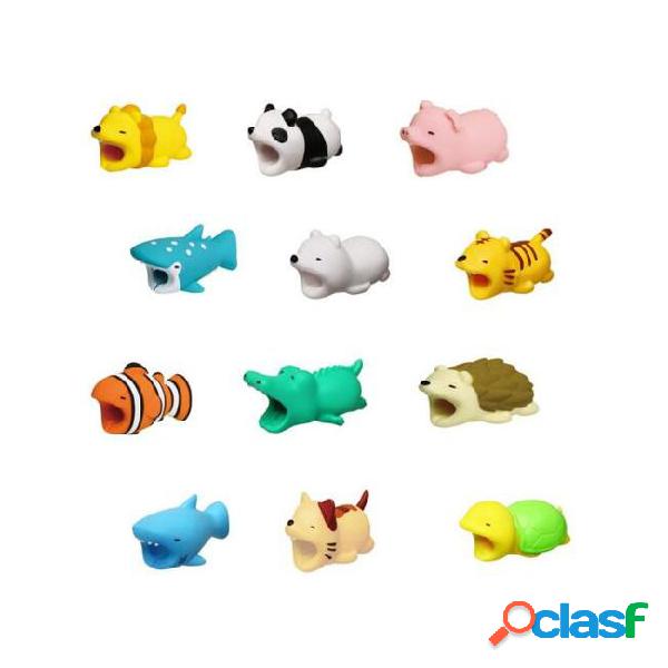 Cute animal bite usb lightning charger data protection cover