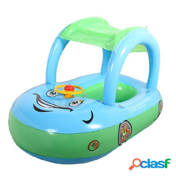 Cute baby float seat boat with inflatable ring cartoon car